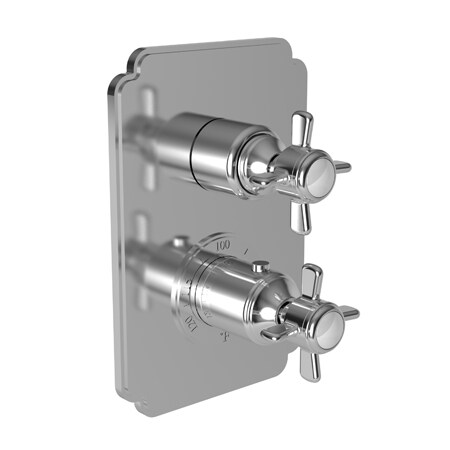 Newport Brass 1/2" Square Thermostatic Trim Plate With Handle in Polished Chrome 3-1003TS-26